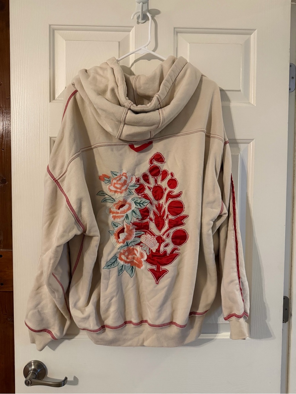 Free People FP Movement Final Call Rose Logo Hoodie - size M